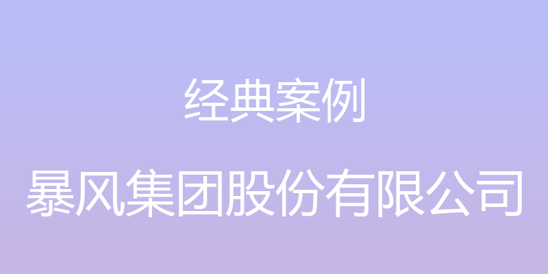 经典案例 - 暴风集团股份有限公司